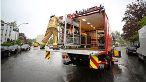 Die Feuerwehr musste in Schwenningen ausrücken, nachdem es zu einem starken Gewitter kam. Foto: Marc Eich